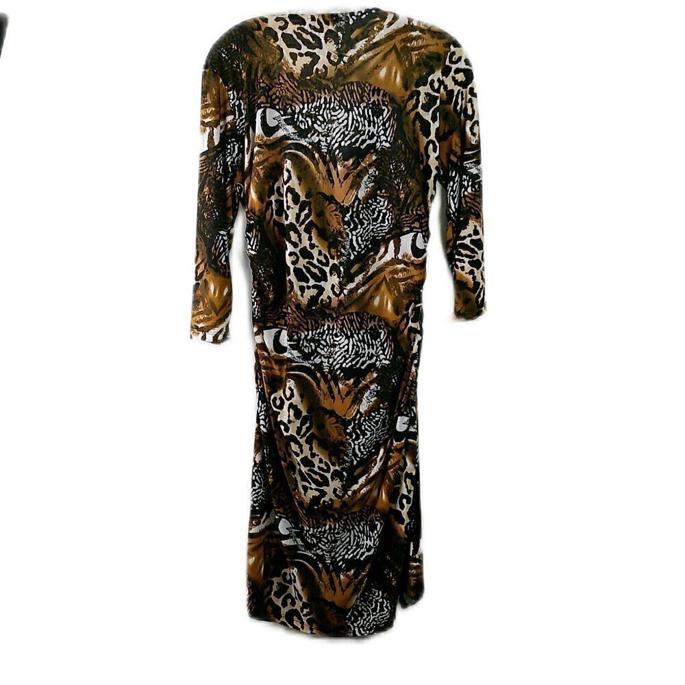Milano - Animal Print Below Knee Length Dress - Medium